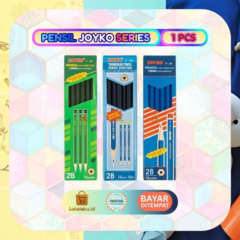 Paket Hemat Pensil Joyko 2B Harga 1 Pcs Lengkap 12 Varian Grosir ATK Murah LOKALAKUID