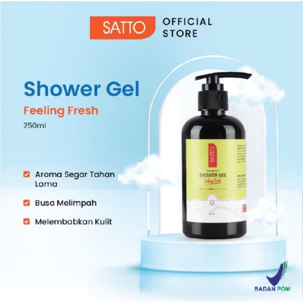 Satto Shower Gel Feeling Fresh Botol 250ml