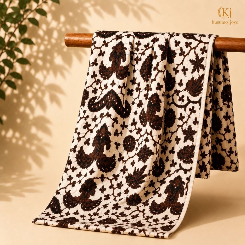 Kain Jarik Batik Sidomulyo Putih 240x115 cm | Jarik Besar Motif Tradisional Jawa