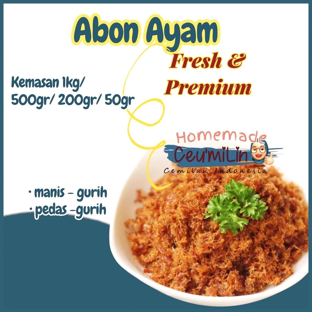Abon ayam/ abon ayam 1 kg/ abon ayam kemasan /abon ayam manis gurih/ abon ayam pedas
