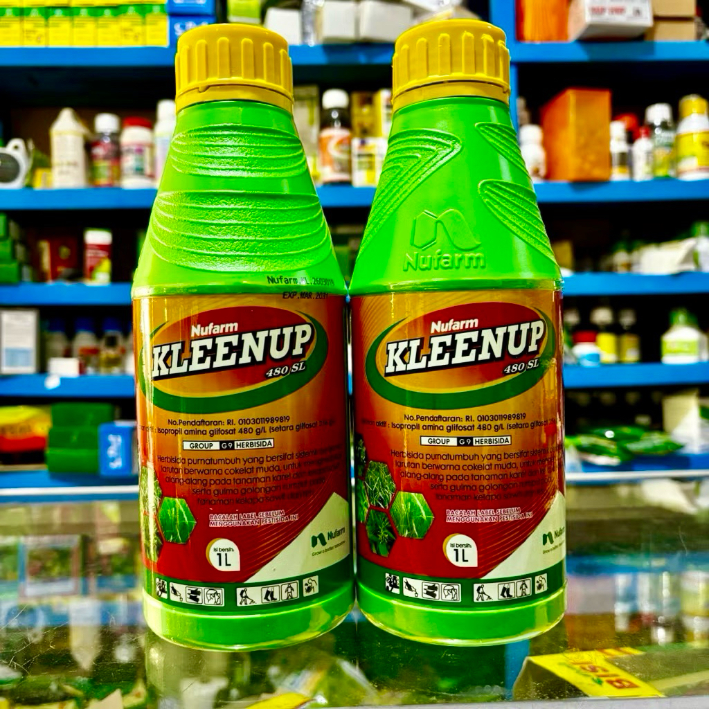 Herbisida KLEENUP 480SL Kemasan 1 Liter - Kleenup Herbisida Ampuh Pembasmi Rumput Liar