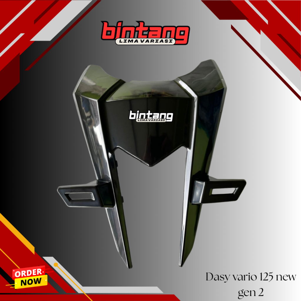 Cover Tameng Depan Hitam Vario 125 eSP K2V/64302-K2V-N30ZA Cover Plat Nomor Tameng Dasi Depan Vario 
