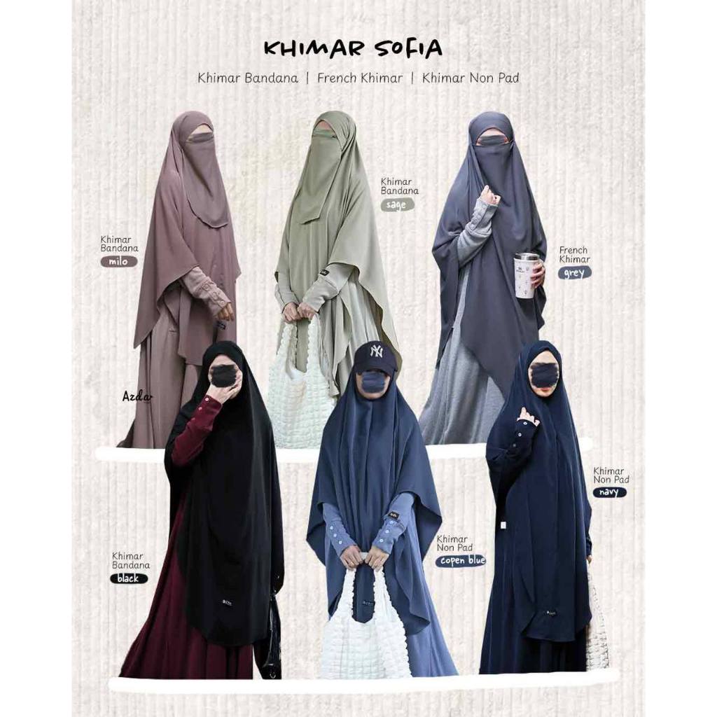 Khimar Sofia by Azda Khimar Jilbab Kerudung Hijab Syari
