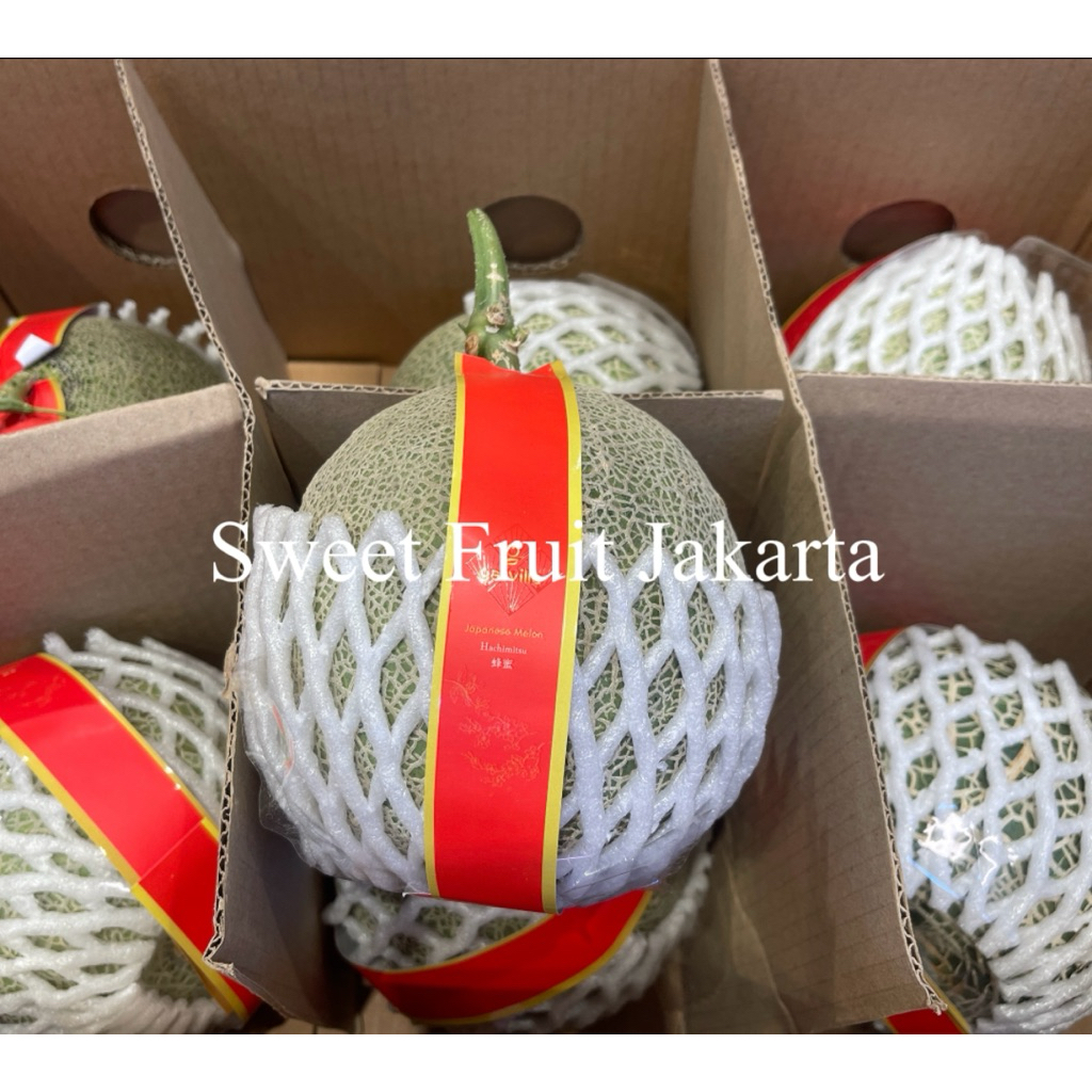 Melon Jepang Hachimitsu / Melon Jepang Daging orange Manis Lebut / Pcs