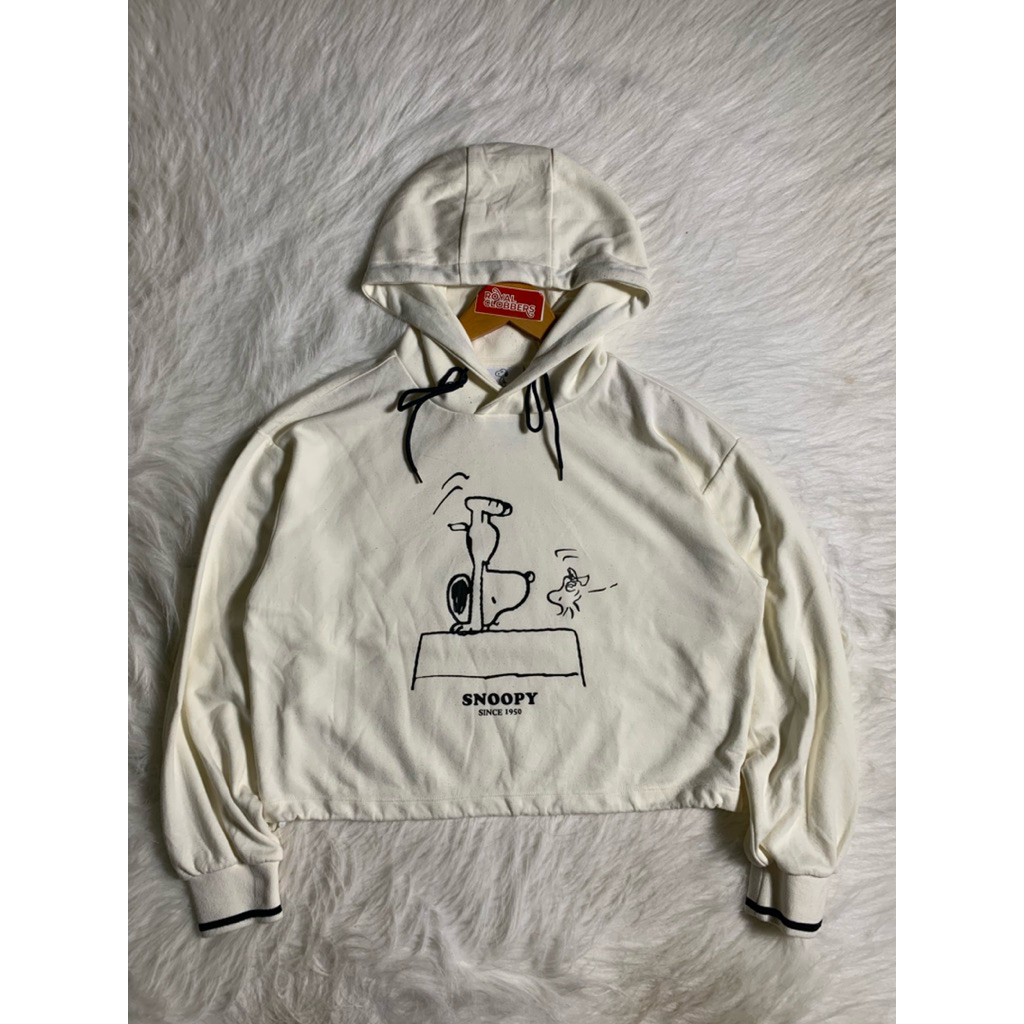 Hoodie crop peanuts x frank stone second (4204) - Hoodie second - hoodie second branded - Jaket Seco