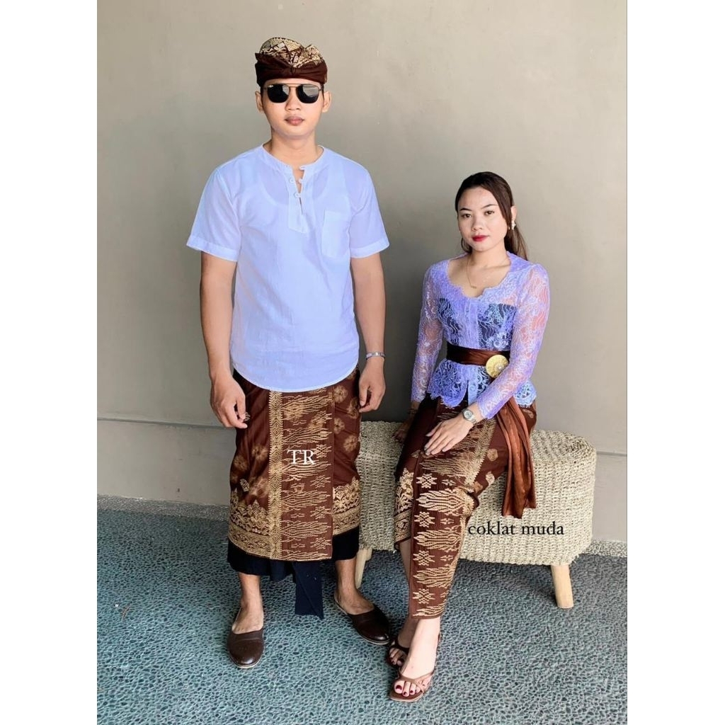 SET COUPLE ENDEK JUMPUTAN / SAPUT UDENG BORDIR / BUSANA ADAT PRIA BALI