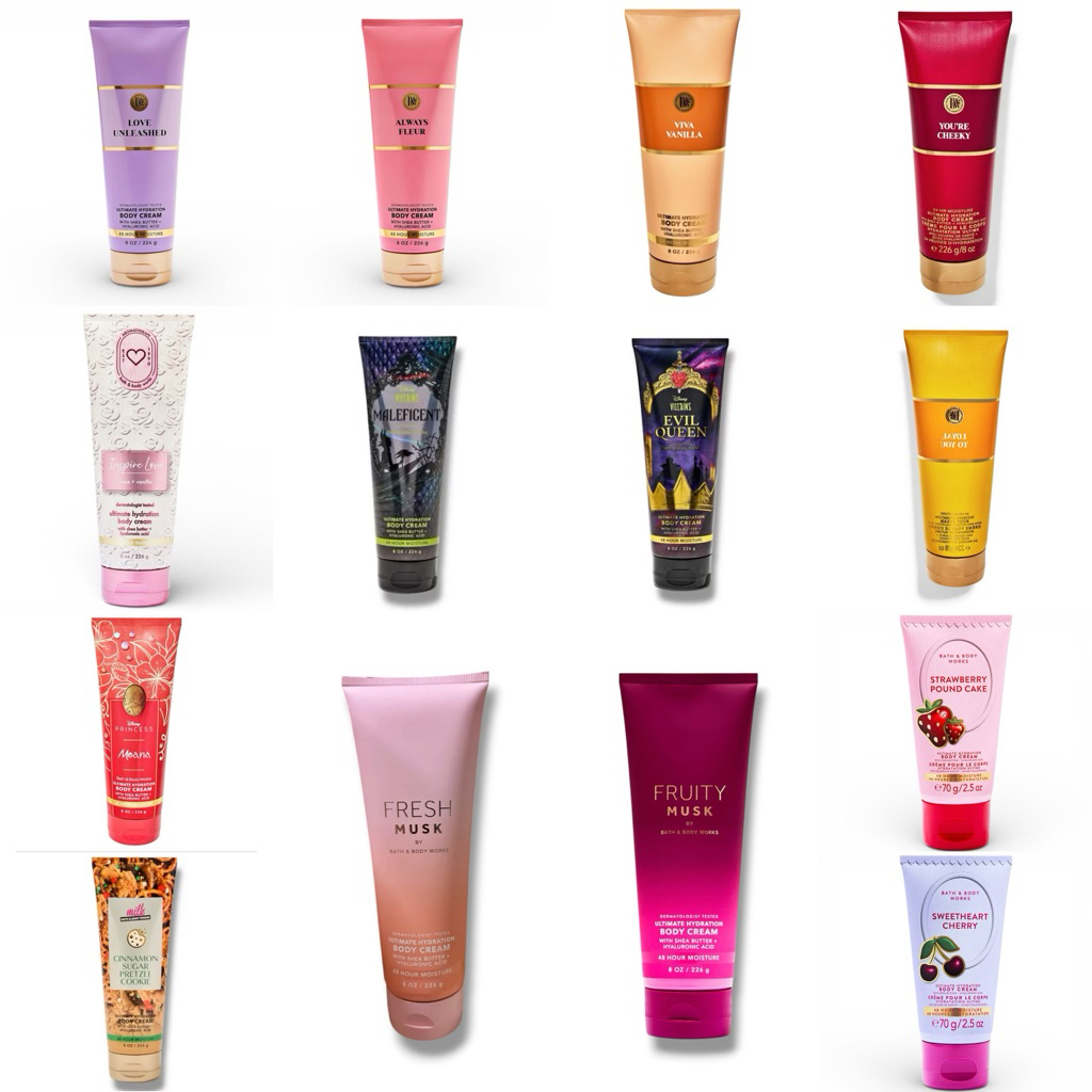 (Ready!) Body Cream Bath & Body Works | Cinnamon | Evil Queen | Maleficent | Jasmine | Moana | Viva 