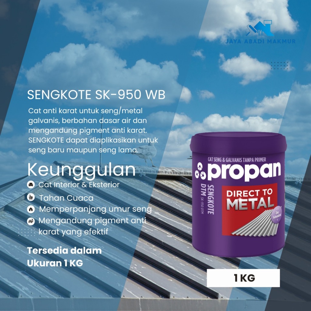 Propan Sengkote 950 1 kg / Cat Metal Galvanis / Warma Custom / Propan Tinting