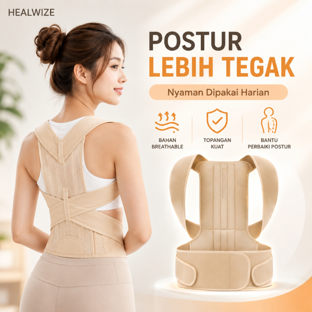 Alat Penyangga Punggung Belakang Posture Penegak Bahu Penopang Tubuh Membungkuk Pria Wanita