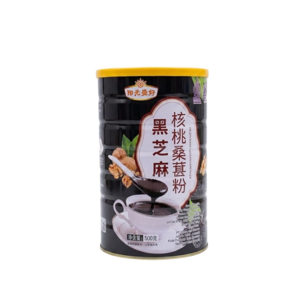 BPOM Qu Fen Bubuk Wijen Hitam Sarapan Sehat /QUFEN Black Sesame Walnut Powder 500gr -Super Food HALA
