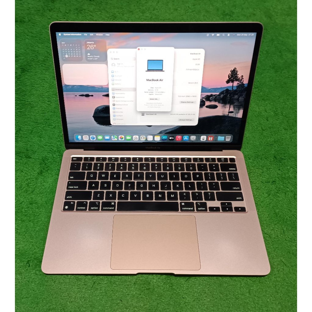 Apple MacBook Air M1 2020 M1 8/256 Rose Gold Mulus Murah