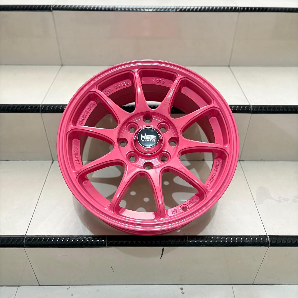 Velg mobil brio r14 rata body pelek hsr indy R14 lebar 6 pink