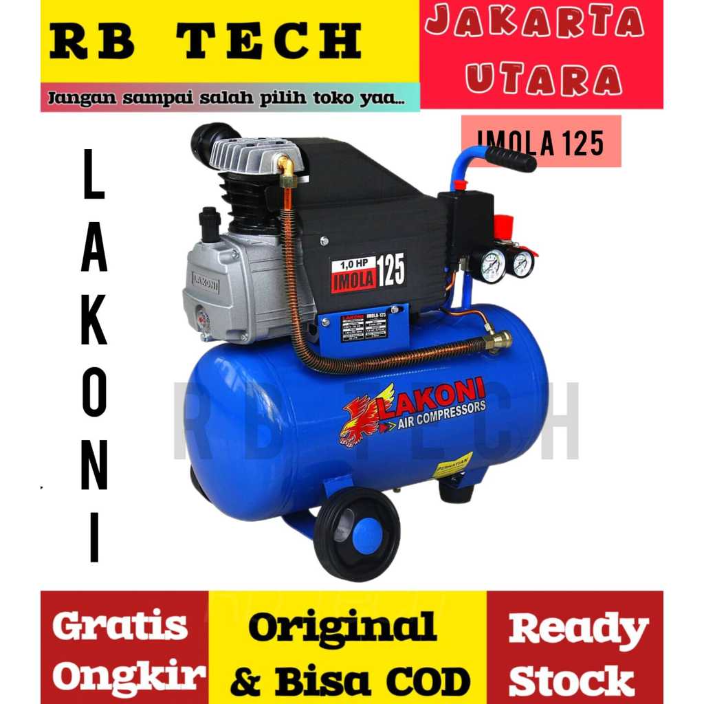 Lakoni Imola 125 Mesin Kompressor Angin Listrik 1 HP 25 L