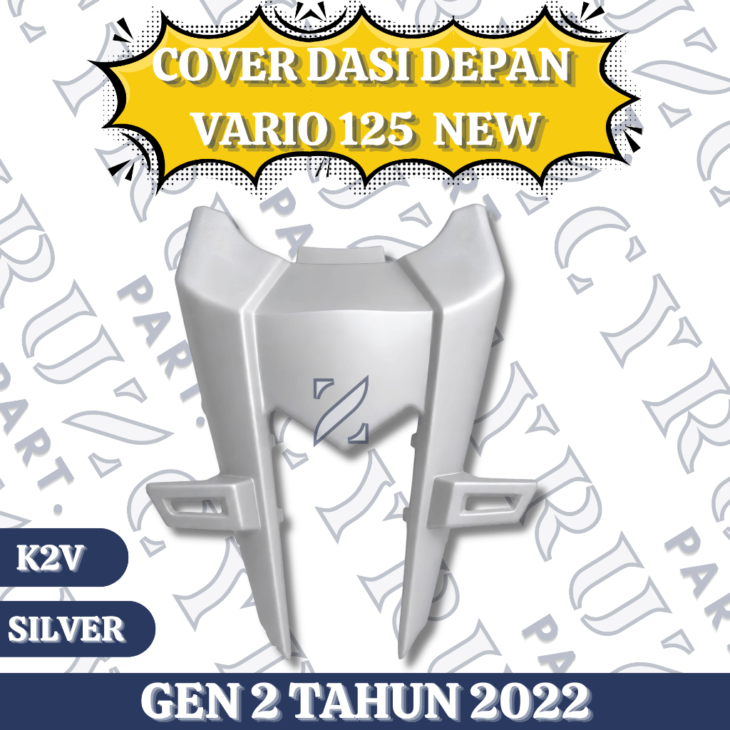Cover Dasi Plat Depan Vario 125 NEW K2V Gen 2 Tahun 2022 Silver