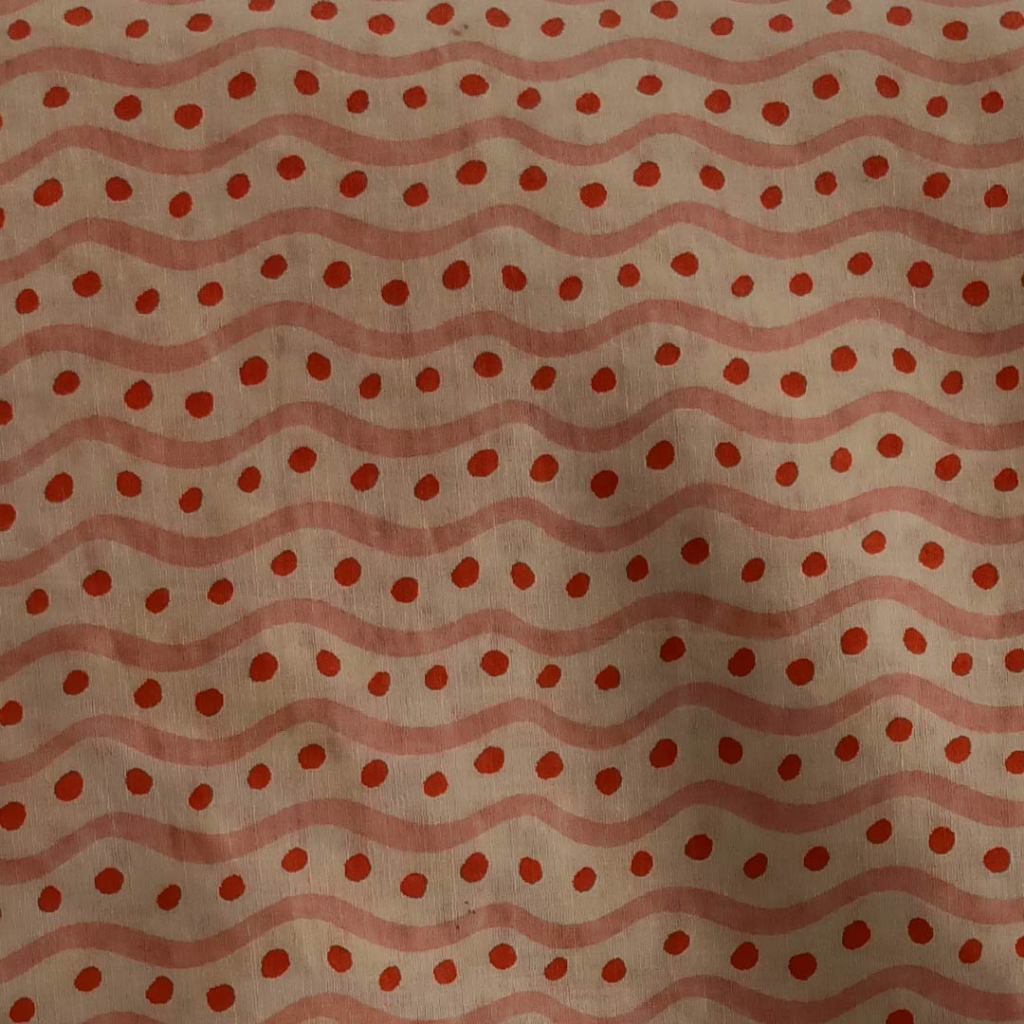 Kain Katun Motif Garis Bergelombang Polkadot Samping Garis (harga per 0,5 meter)