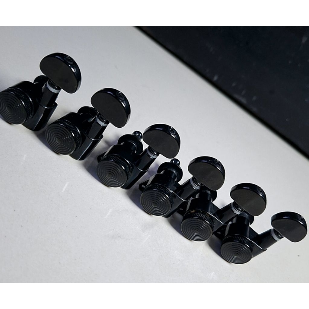 Dryer Gitar Locking tuner Posisi kiri/reverse Hitam