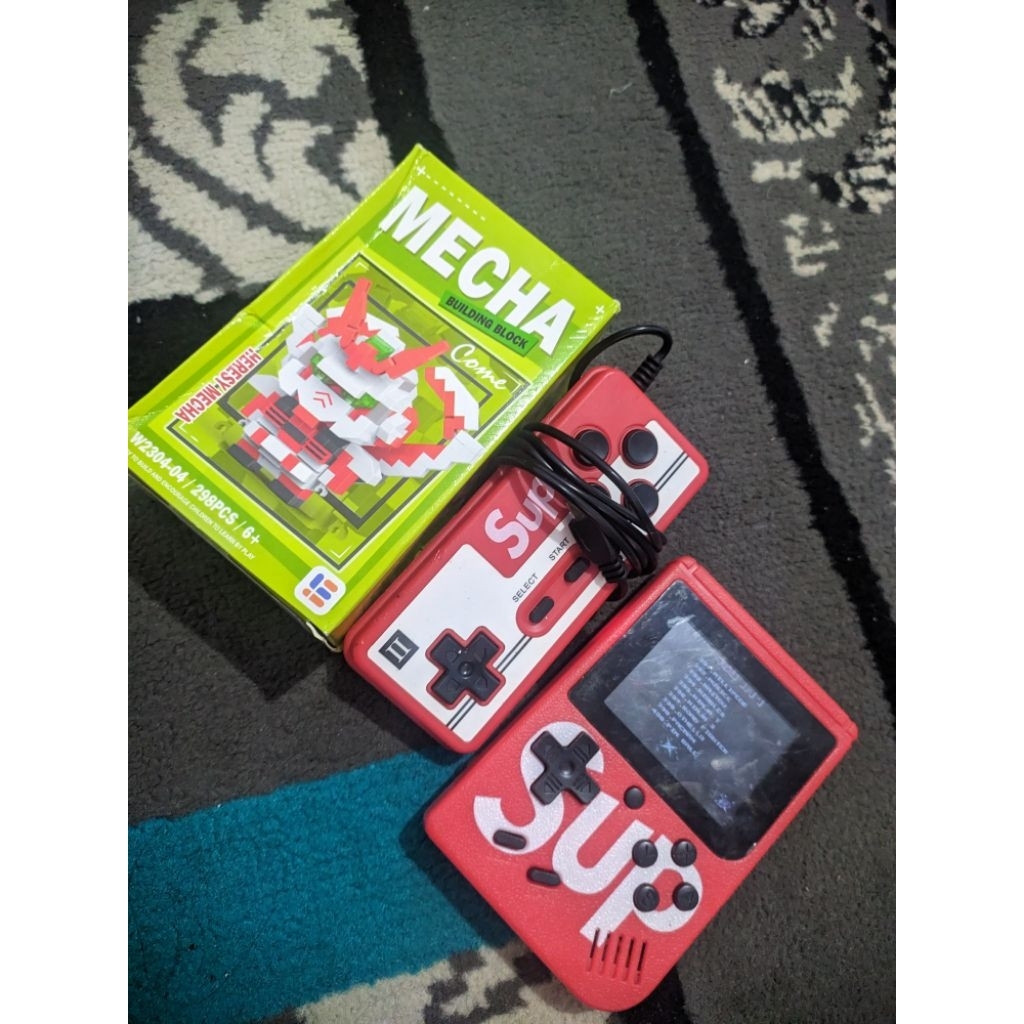 Game Boy Pocket Jadul & Building Blok Mecha