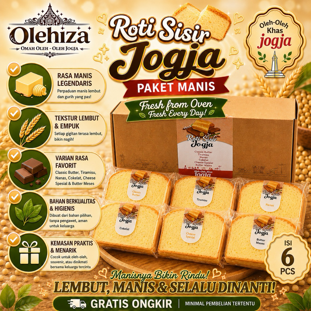 Roti Sisir Jogja Delicia Bakery – Roti Lembut Manis Premium Fresh