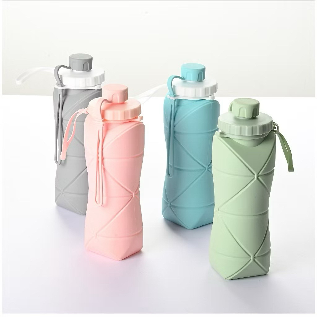 Botol Air Lipat Silikon Portabel Reusable Botol Air Olahraga Lipat Botol Air Lipat Botol