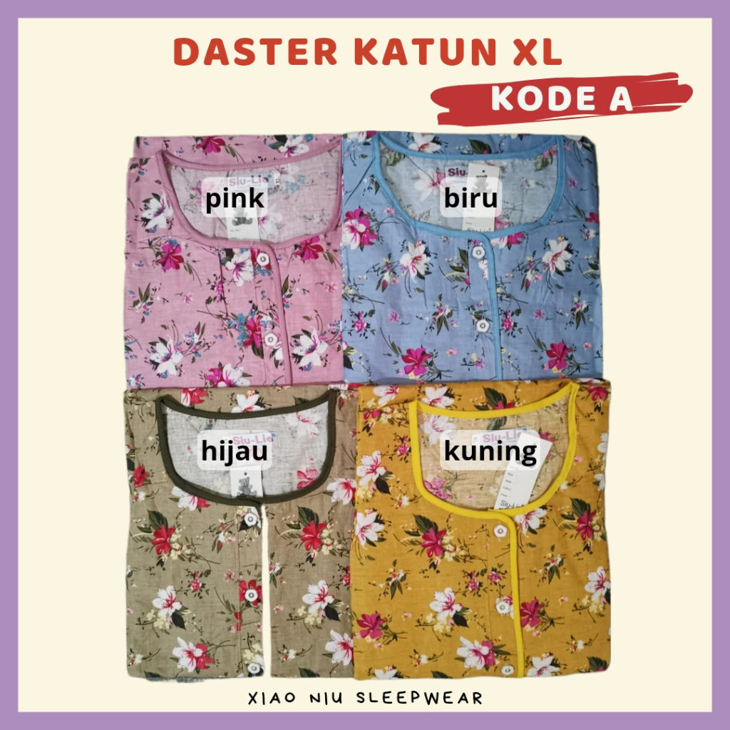 Daster Katun Siu Lie XL LD 120 / Daster Jumbo Busui