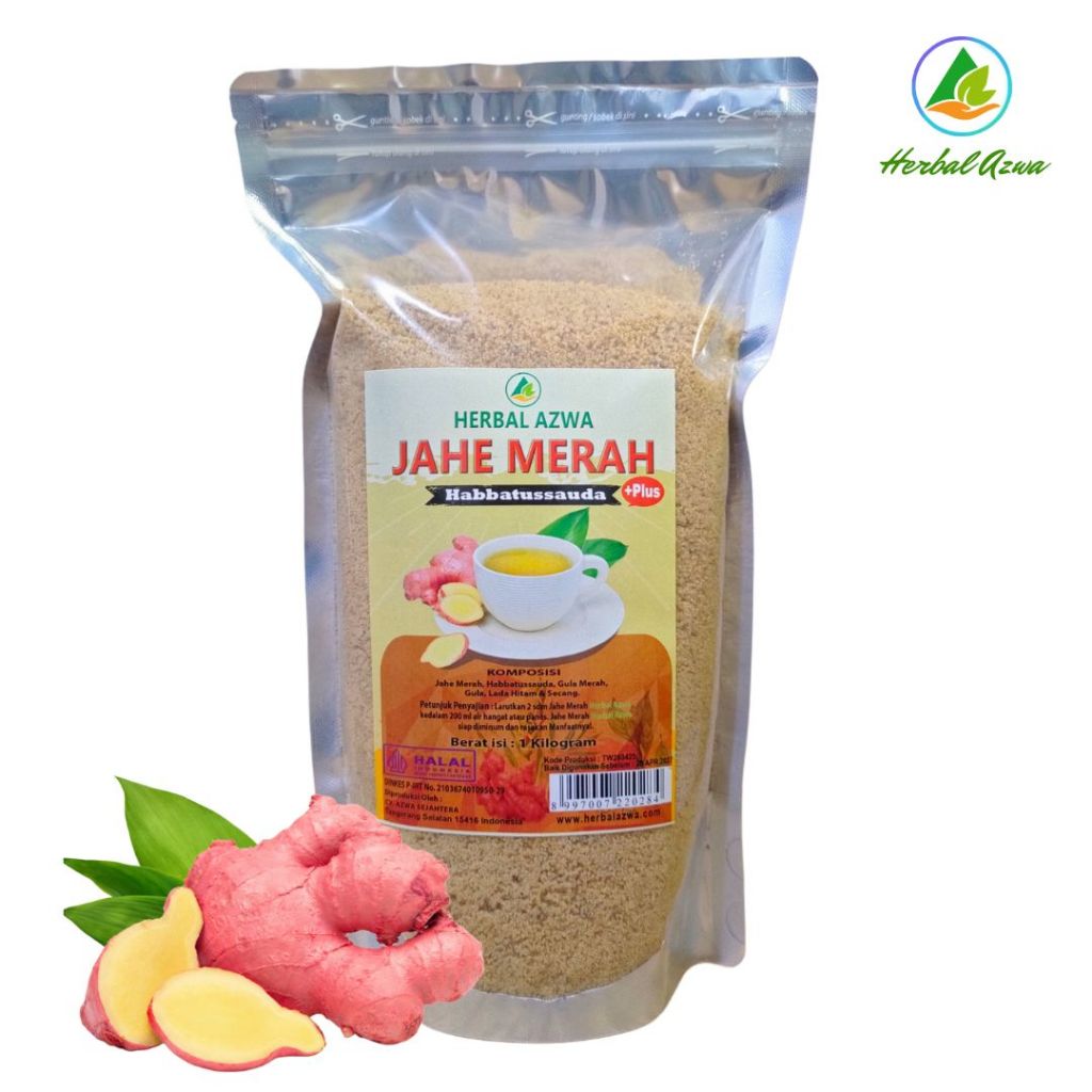 Jahe Merah Bubuk Instan Original Plus habbatussauda