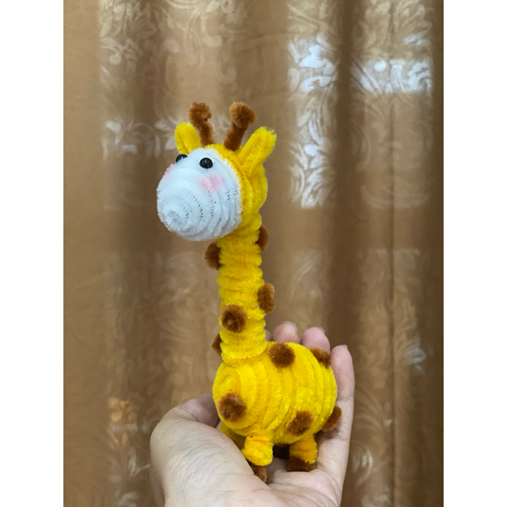 jerapah kawat bulu mainan anak handmade pipe cleaner