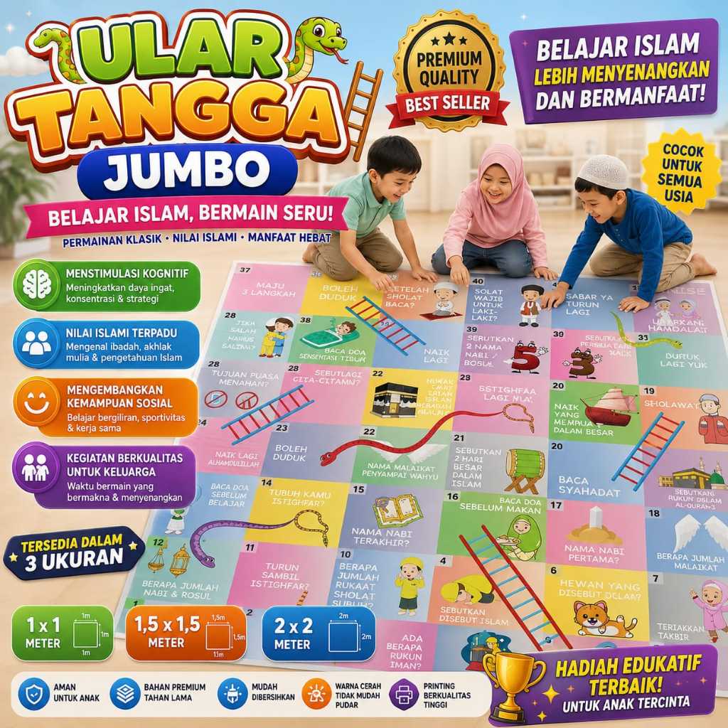 Ular Tangga Jumbo Islami Edukatif