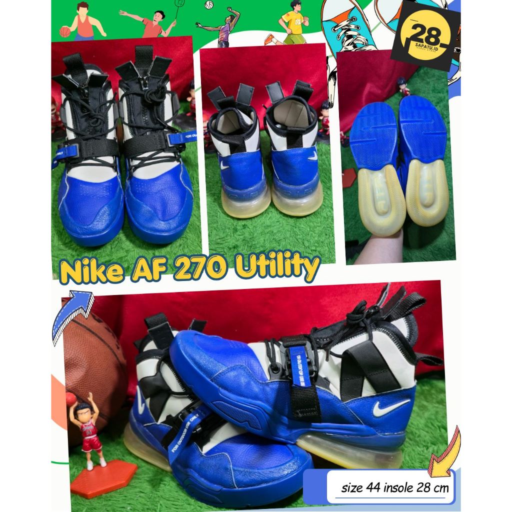 Sepatu Basketball, Badminton, Volleyball, Running, Training size 44 insole 28 cm