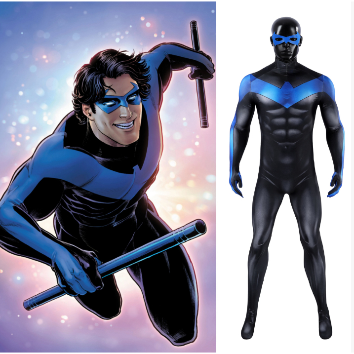 Nightwing DC movie same cosplay costume jumpsuit eye mask cosplay Halloween stage costume