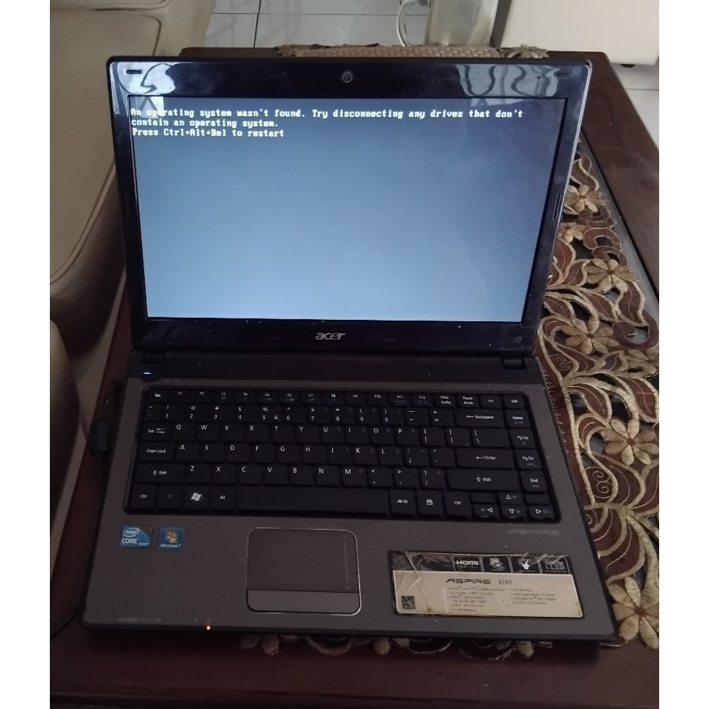Laptop Acer Aspire 4741 Intel I3 Second