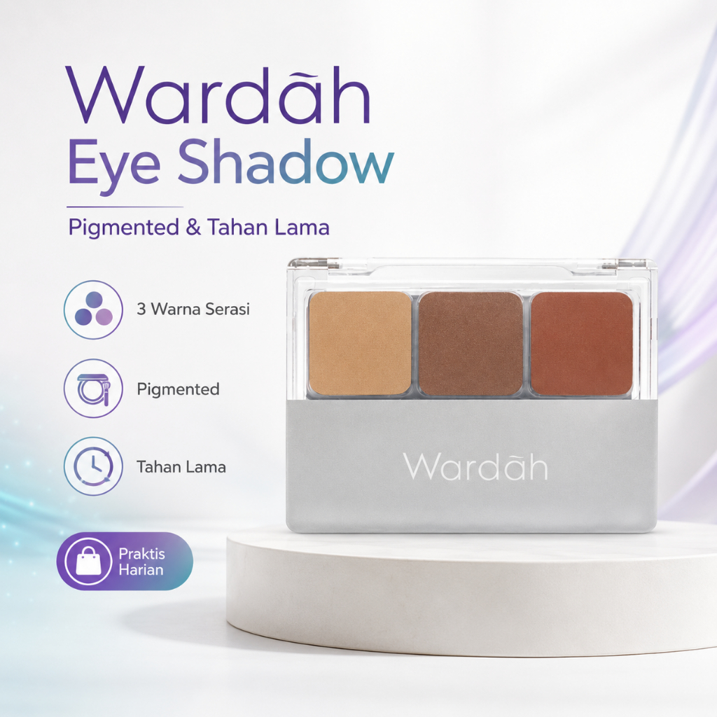 Wardah Eyeshadow - 3 Warna Intense Yang Tahan Lama Dilengkapi Microcoated Particle Wardah Original