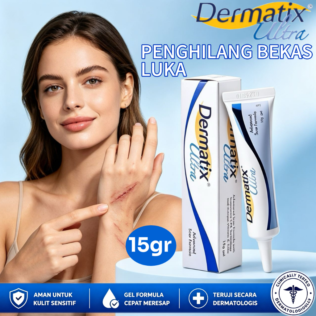 [100%ORI & EXP2028] Dermatix Ultra Scar Removal Cream 15gr / Bekas Ceasar Dan Bekas Jahitan Penghila