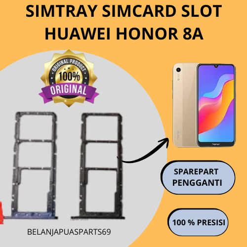Simtray Slot Tempat Dudukan Kartu Simcard Lock Sim HUAWEI HONOR 8A 8 A simtray huawei honor 8a sim t