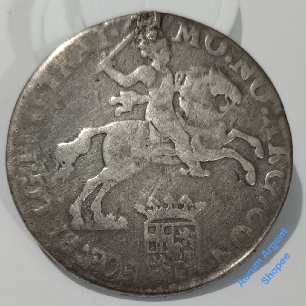 G.5-- 1 PC KOIN KUNO PERAK ASLI ONE 1 DUCATON RIDER CONCORDIA TH 1785. -- SILVER COIN --