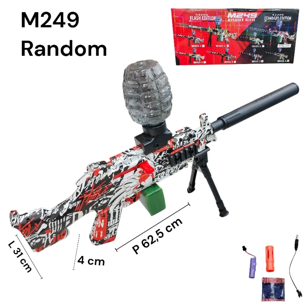 1260 Mainan Pistol Water Gel Electric Anak Anak M416 / Mainan pistol / Mainan Tembakan Air Blaster G