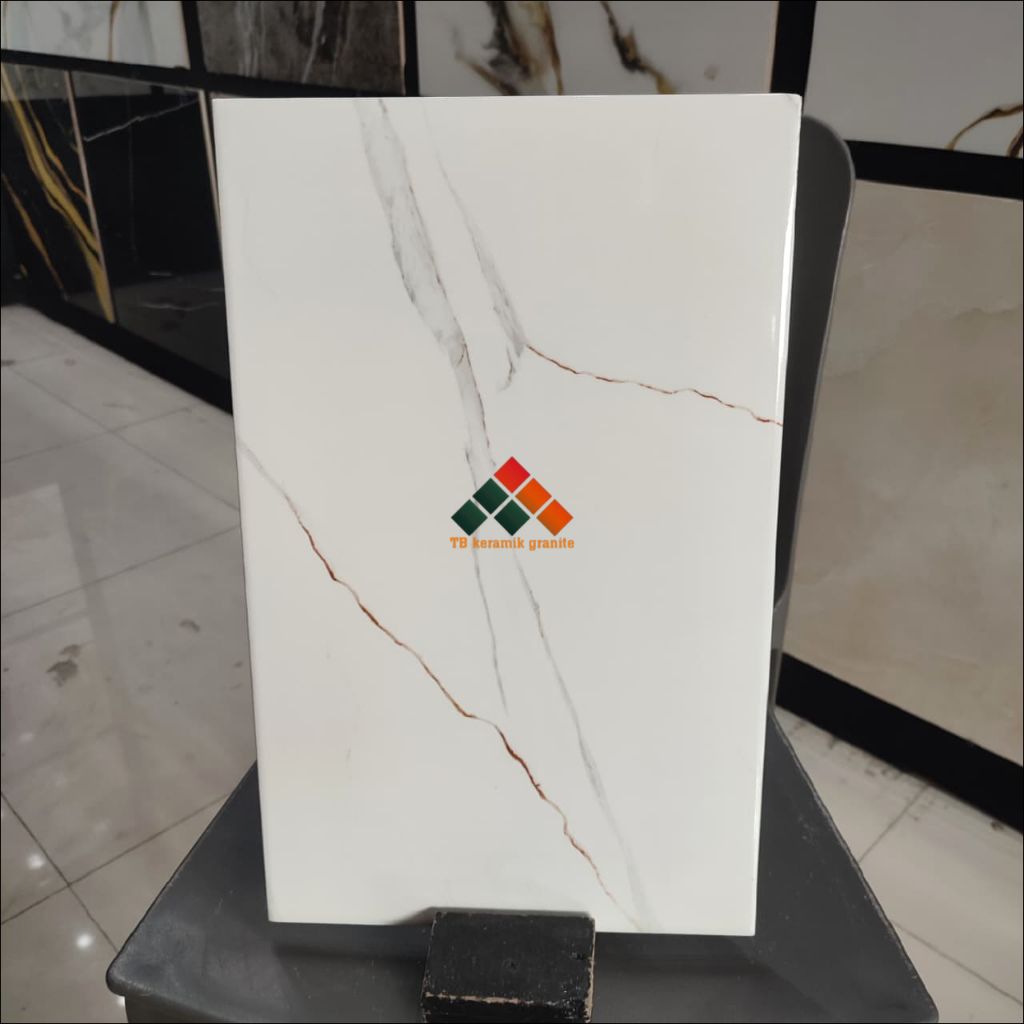 Keramik 25x40 Mulia Florion Bianco / Glossy