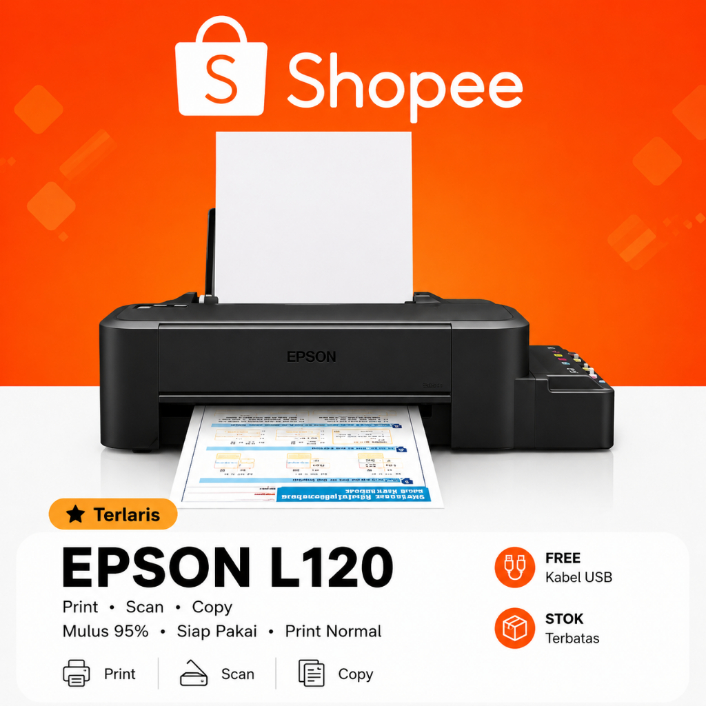 Epson L120 Printer Inkjet Color – Printer Murah Hemat Tinta Cocok untuk Usaha Printing