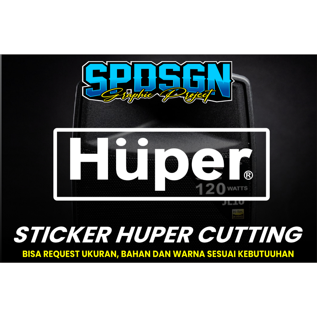 Sticker Logo HUPER Hardcase Box Sound Custom