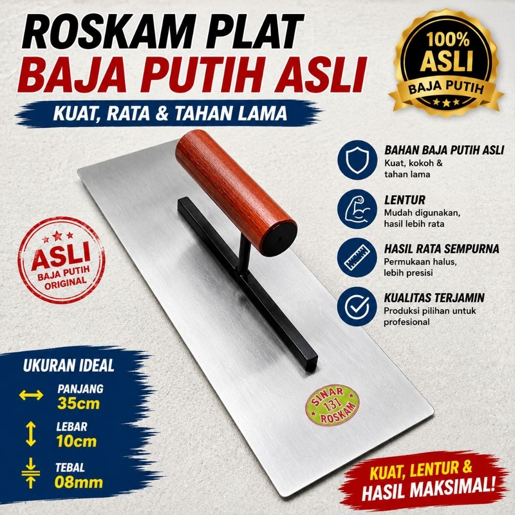 alat perata ROSKAM BAJA PUTIH 35CM