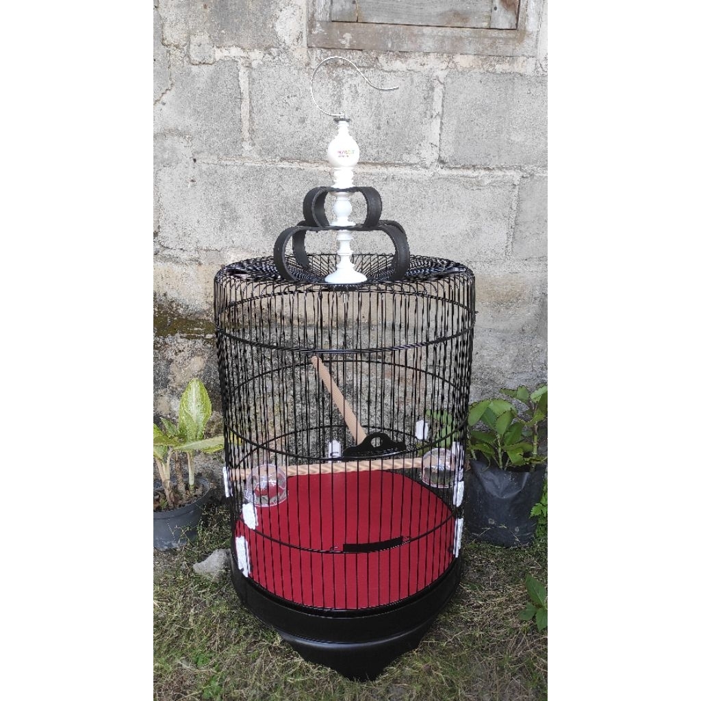 sangkar besi bulat jumbo dm 42 fullset bonus karpet