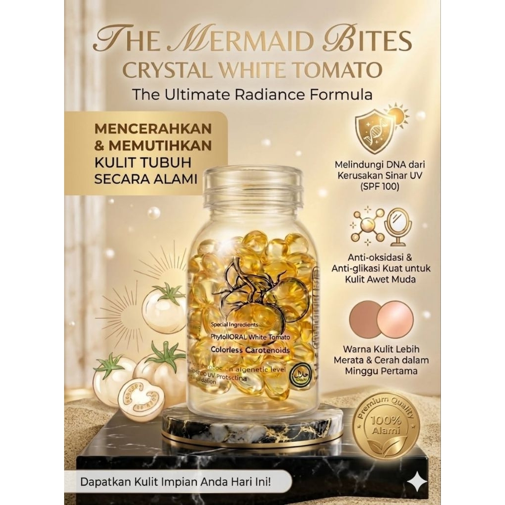 CRYSTAL WHITE TOMATO SOFT CAPSULES