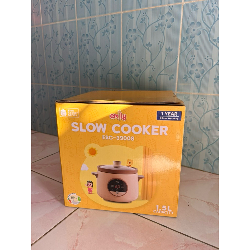 Preloved slow cooker emily uk 1,5L bahan tanah liat