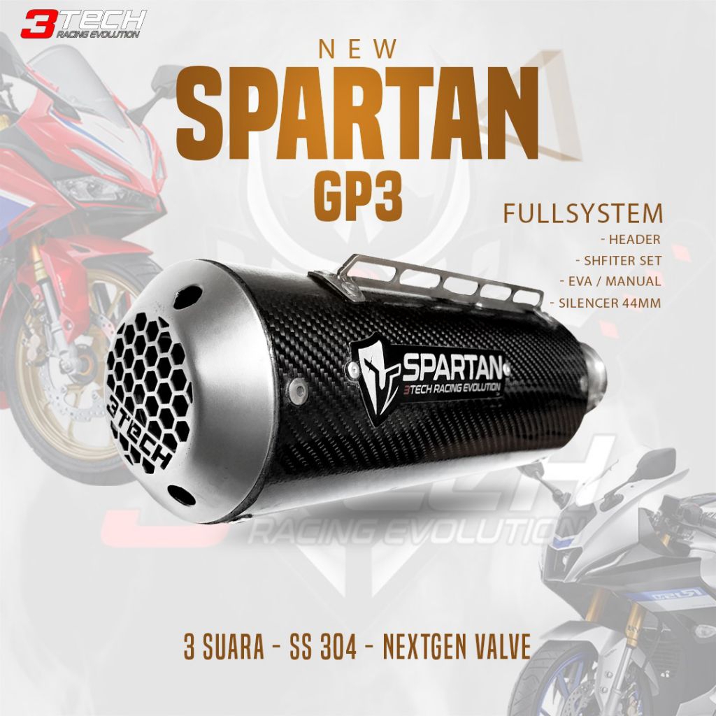Knalpot Racing 3 Suara 3tech Spartant GP3 250CC