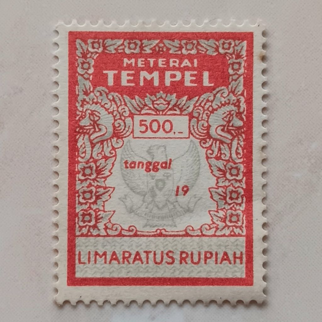 Materai Meterai Tahun 1980 - 1985 Nominal 500 rupiah Mint