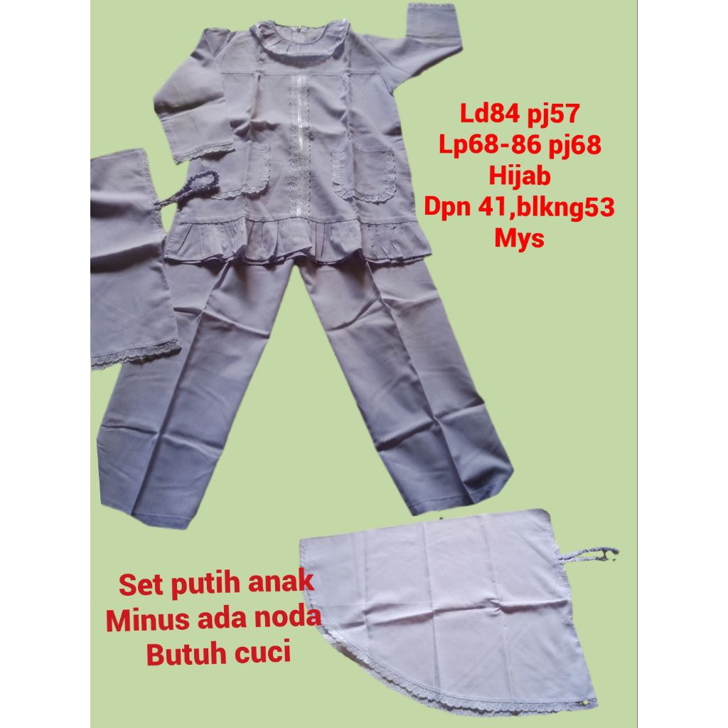 set cel anak putih dg hijab/manasik haji putri