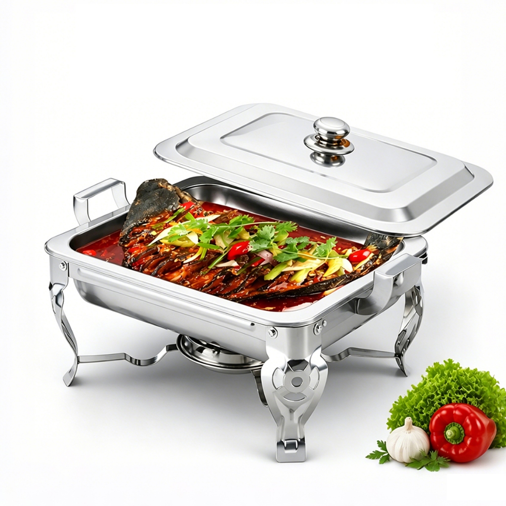 ZEBRA Chafing Dish Square 2 Layer Stainless Steel 1 Tungku Food Warmer Prasmanan  prasmanan jumbo ko