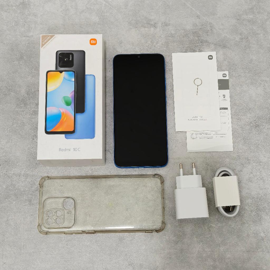 Xiaomi Redmi 10C 4GB / 64GB Ocean Blue Fullset Resmi | 10 C 4/64 GB Preloved Bekas Second