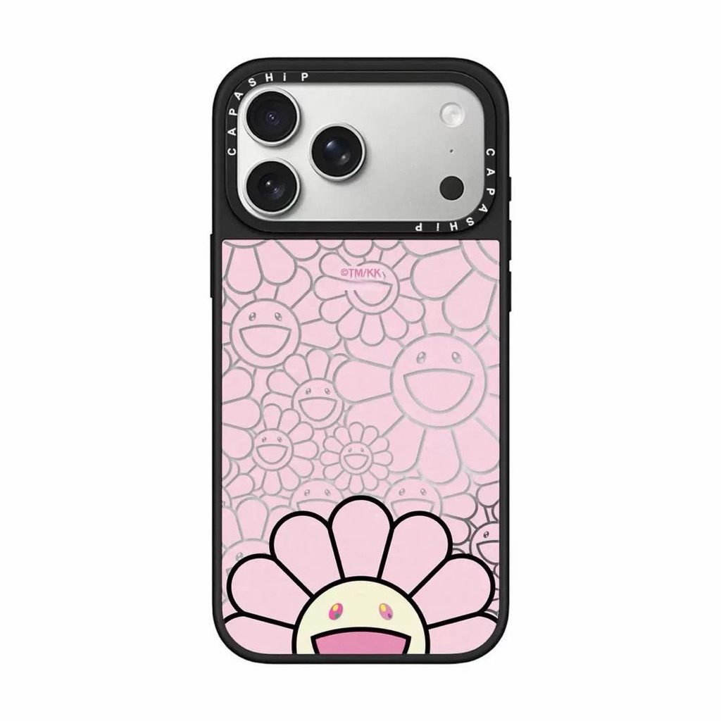 CASETY MURAKAMI SUNFLOWER PINK CASE IPHONE 13/14/15/16/17/17pro/17promax READY STOCK