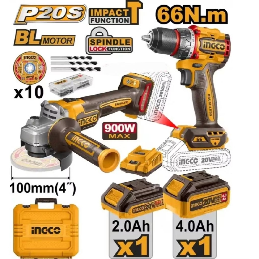 Bundling Cordless Gerinda & Bor Ingco Packages