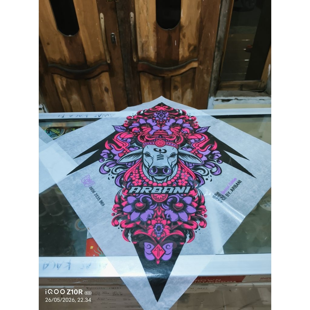 kertas sablon layangan super 3 warna  sapi india